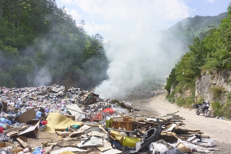 Višegrad, BIH: communal waste site